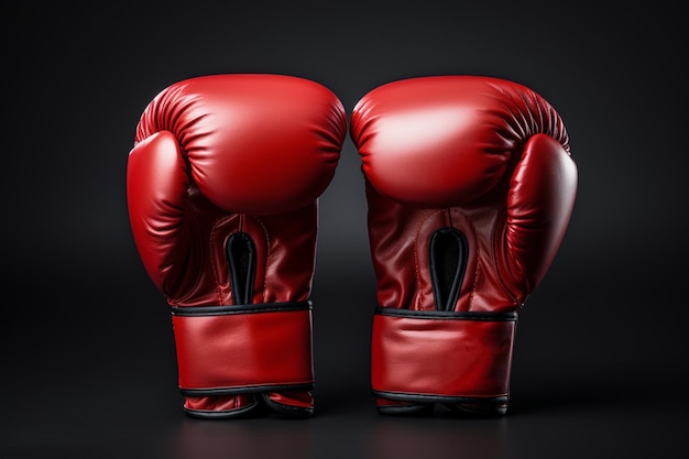 Actionpacked boxing gloves display copyspace on sides
