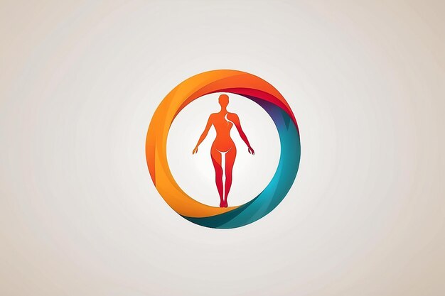 Foto personaggi umani attivi fitness e salute logo astratto modello di logo illustrazioni vettoriali logo umano attivo logo medico logo web