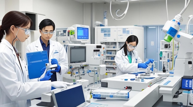 Active process two colleagues standing near glass holder bowing heads