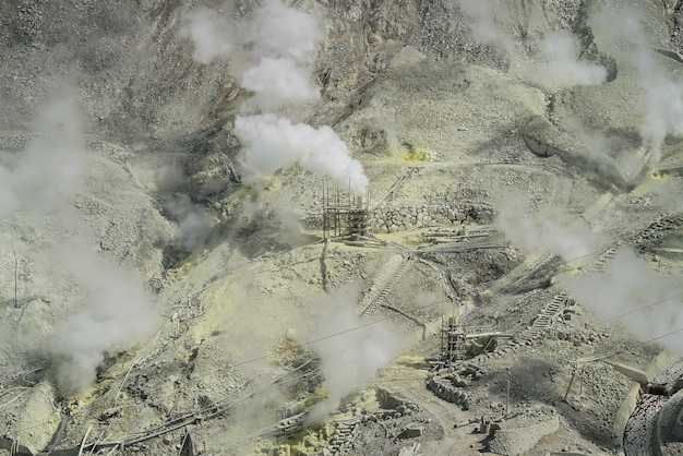 富士火山におけるOwakudaniの活動的硫黄ベント