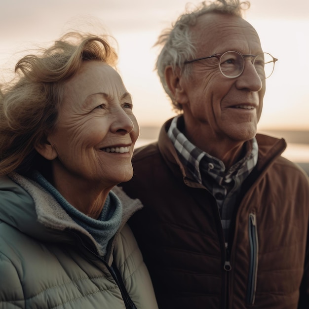 Active and Vibrant Elderly Couple