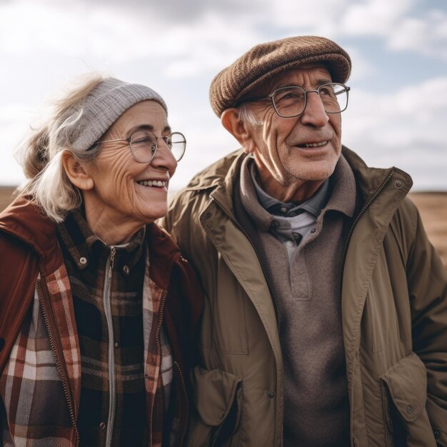 Active and Vibrant Elderly Couple