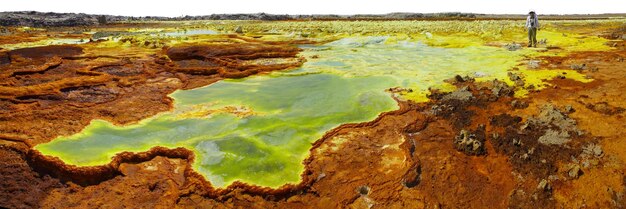 Foto nel vulcano attivo di dallol