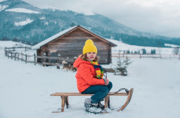 active winter outdoors games for kids happy christmas vacation concept