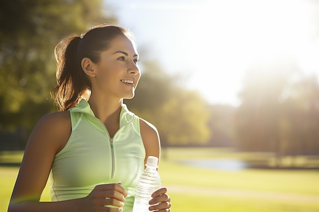 사진 active woman jogging in the park morning jog