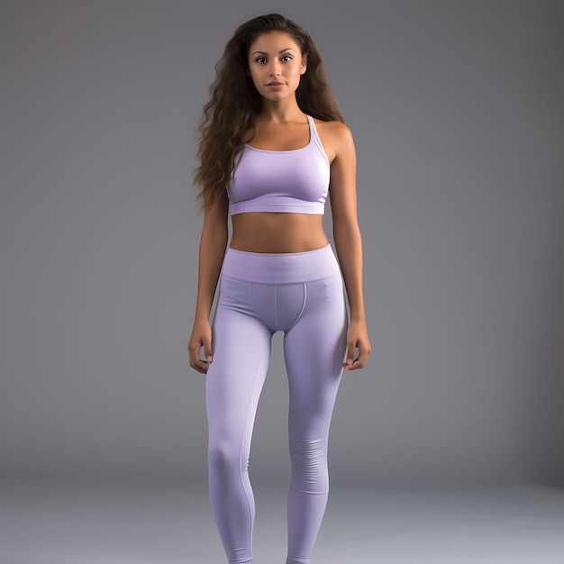 Activewear Stretchy Spandex Contemporary Form Design Style F Fashions Kleding op een schone achtergrond