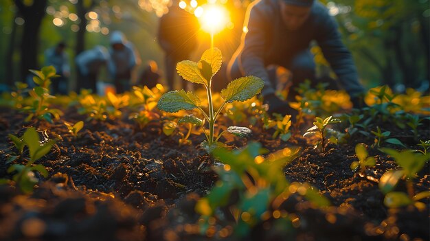 Photo activis planting trees