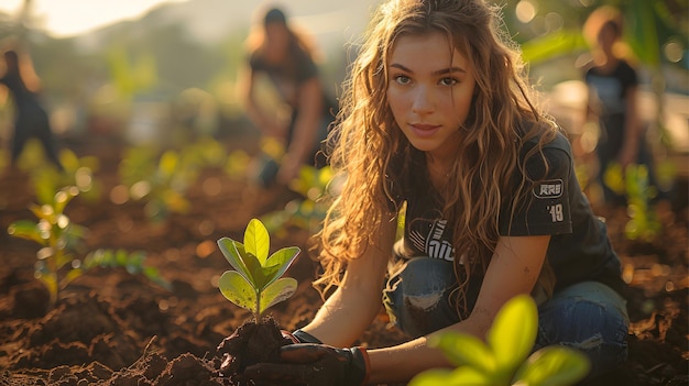 Photo activis planting trees