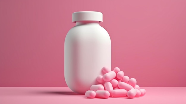 Ad voor een minimaal ontworpen probiotisch supplement een driedimensionale samenstellingGenerative AI