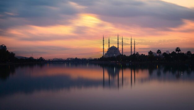 Photo adana sabanci central mosque and turkey