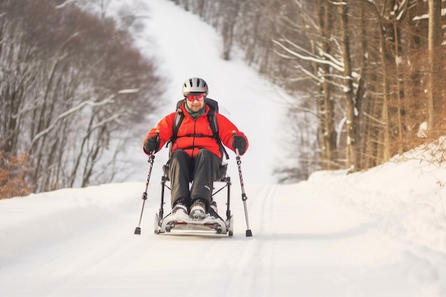 Adaptive Skiing on Snow with Wheelchair Generative AI