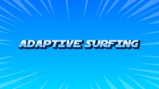 Foto adaptive surfing 3d testo blu