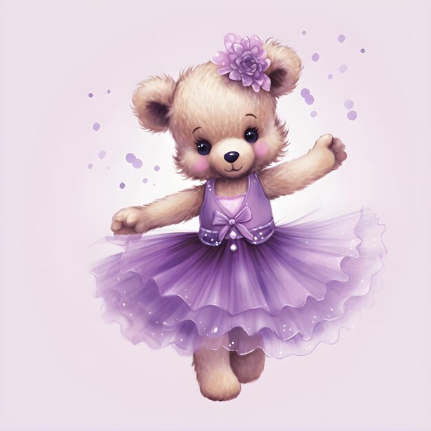 Photo add a splash of color and cuteness with teddy bear