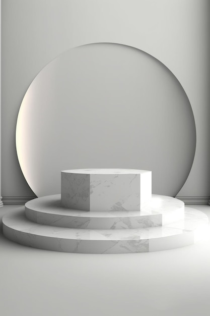 Add a touch of luxury to your product showcase with a marble pedestal illustration