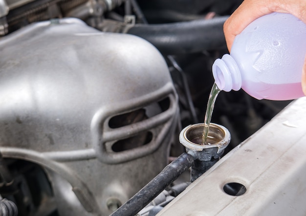 Add water to car  radiator