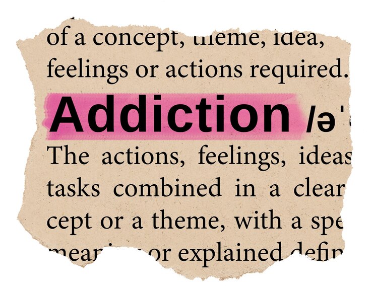 फोटो addiction png word sticker torn paper dictionary transparent background