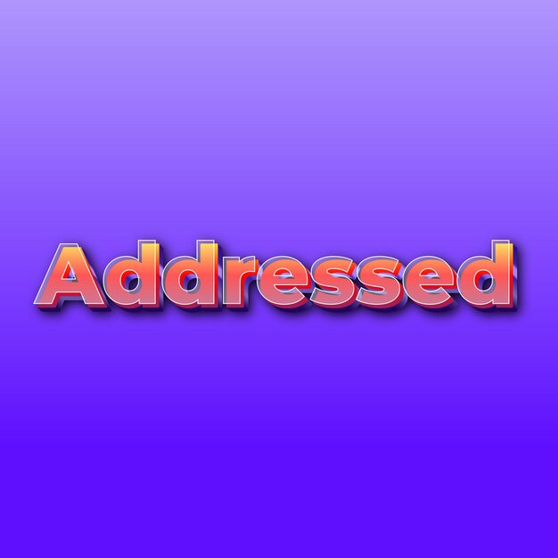 AddressedText effect JPG gradient purple background card photo