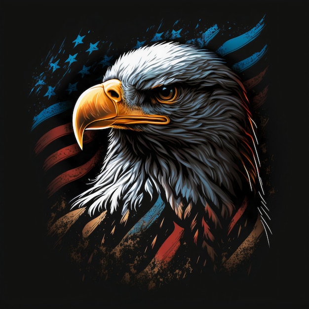 adelaarsontwerp met Amerikaanse vlag