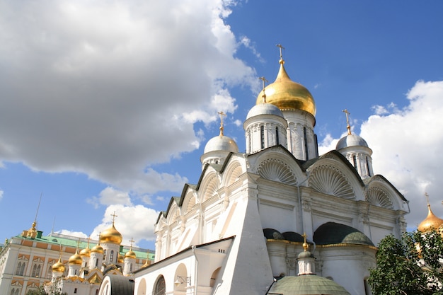 Adembenemende Beroemd de Aankondigingskathedraal en de Aartsengelkathedraal in het Kremlin van Moskou, Rusland