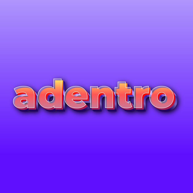 adentroText effect JPG gradient purple background card photo