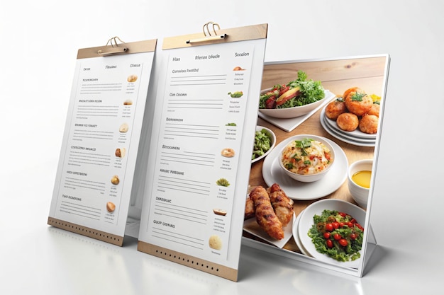 Adha Standing Menu Links in witte achtergrond 3D-rendering