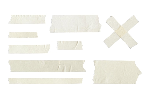 Adhesive tape set isolated on white background