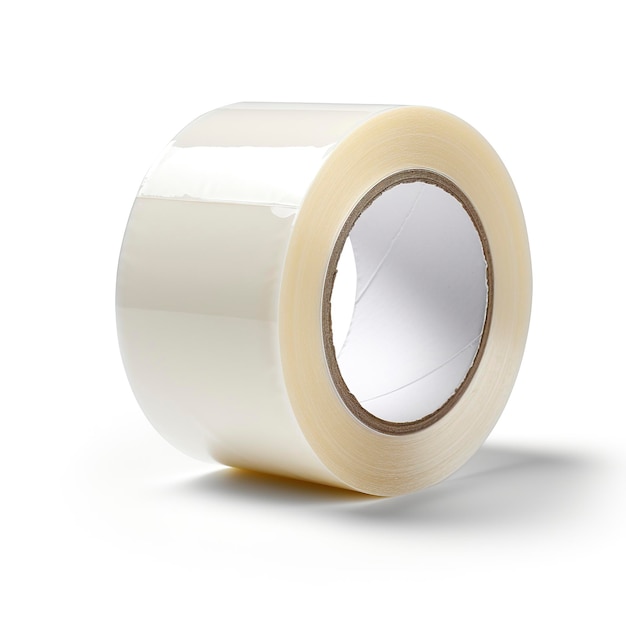 Adhesive tape on white background