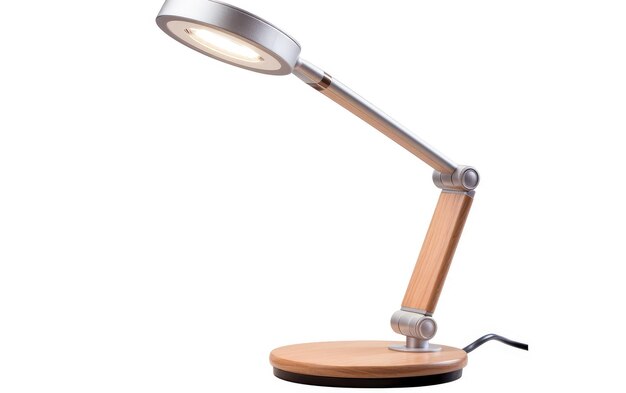 Adjustable brightness led lamp on white background