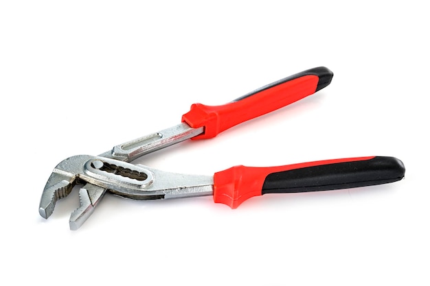 Adjustable pliers in front of white background