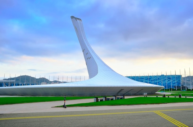 Adler Sochi Russia 11012021 The park of the 2014 Winter Olympic Games Medal square