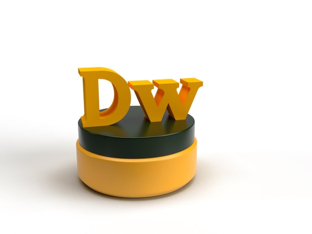 adobe logo dw, 3d