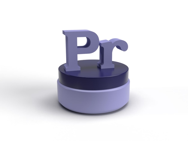 Adobe logo pr, 3d