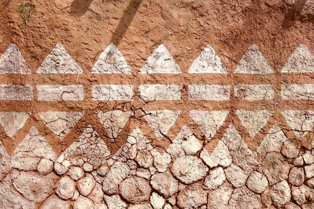 Adobe-muur in Afrika