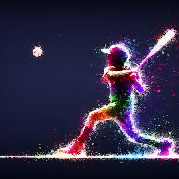 Photo adolescent baseball sport illustration