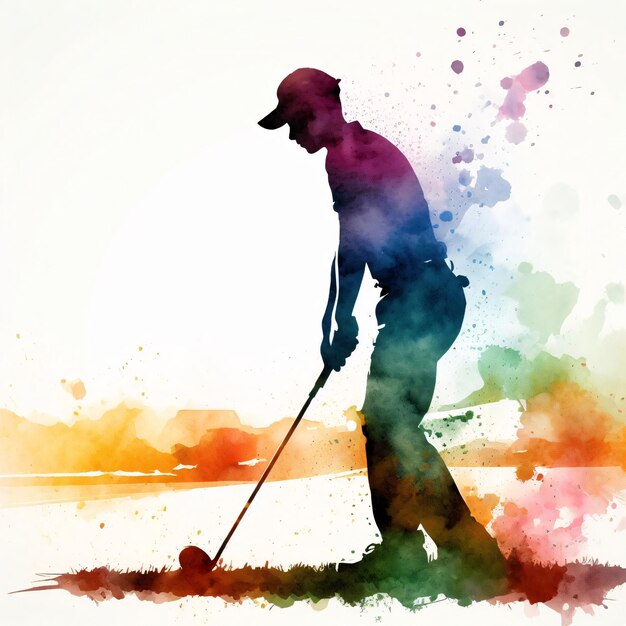 Photo adolescent golf sport illustration