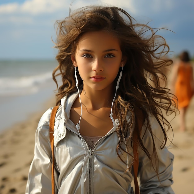 Photo adolescente en la playa