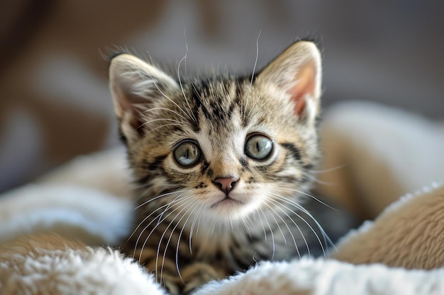 Foto adorabele schattige kitten generate ai