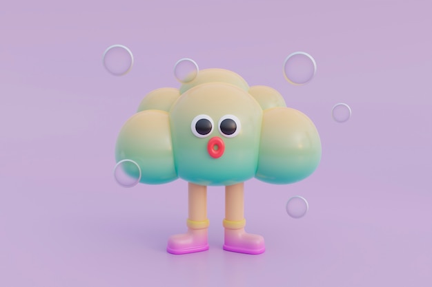 Photo adorable 3d character for children