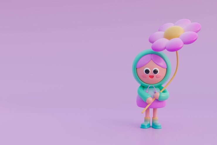 Photo adorable 3d character for children