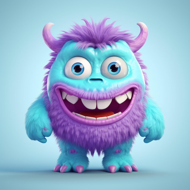 Adorable 3D Monster Character Collection of Cute and Playful Images