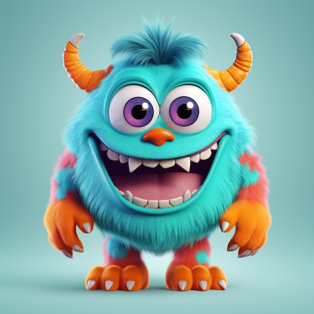 Adorable 3D Monster Character Collection of Cute and Playful