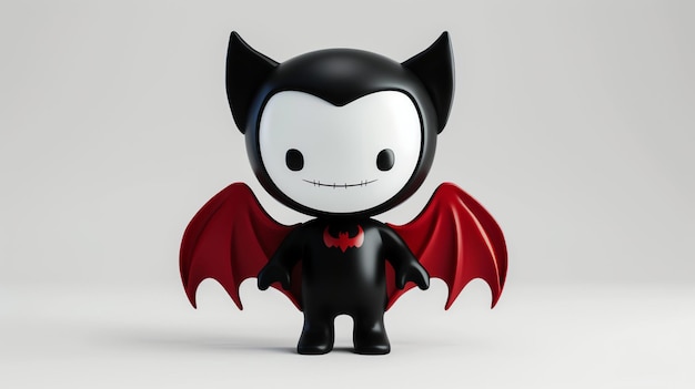 Adorable 3D vampire with a mischievous smile ready to enchant your Halloween designs Perfect for greeting cards invitations or spookythemed projects