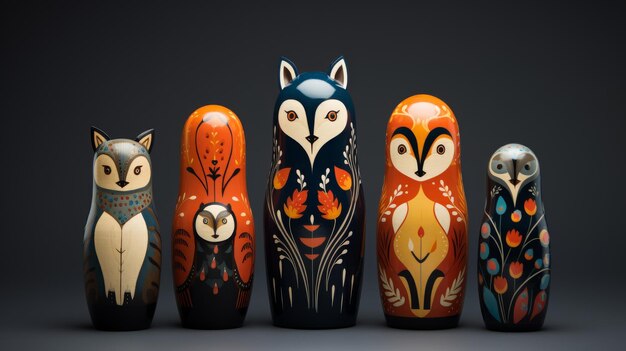 Adorable Animal Nesting Doll Set