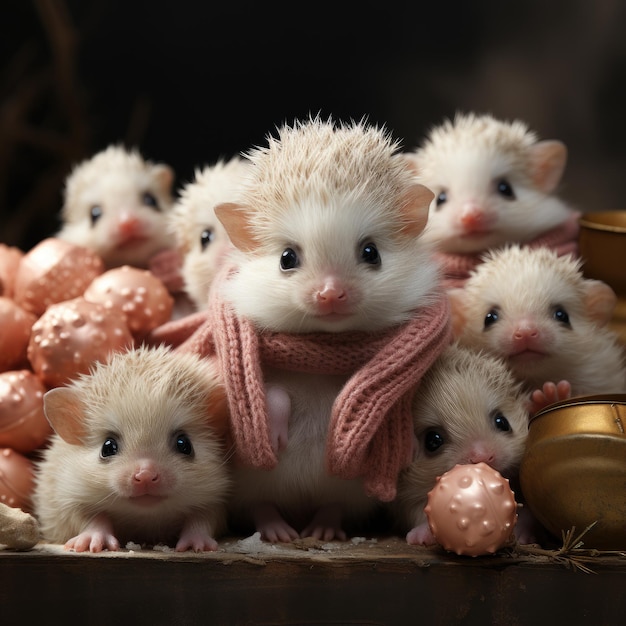 Adorable Babies Hedgehog Celebrating Special Occasions