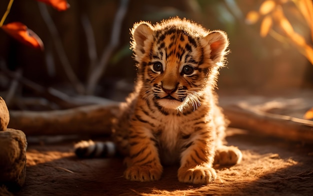 愛らしい赤ちゃん動物のポートレート写真の背景