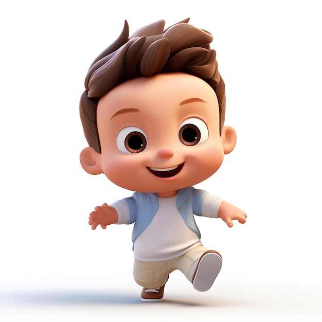 adorable baby boy 3D cartoon character