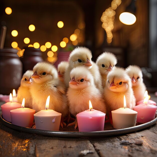 Adorable Baby Chicken Celebrating Special Occasions0