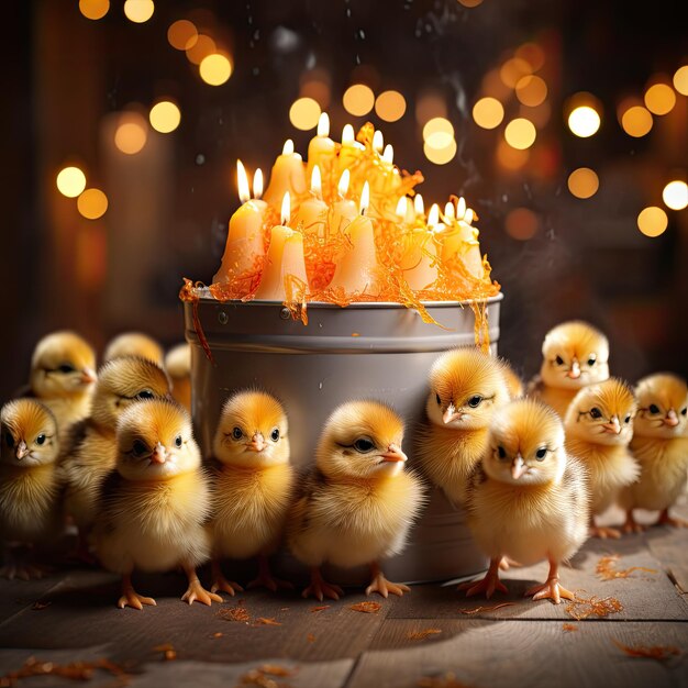 Adorable Baby Chicken Celebrating Special Occasions0