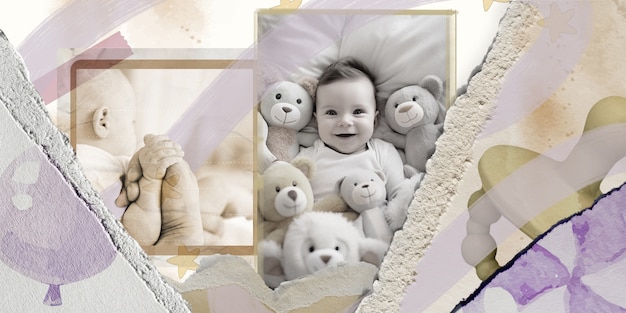 Adorable baby collage