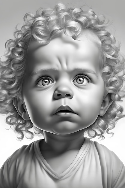 Adorable Baby Coloring Page